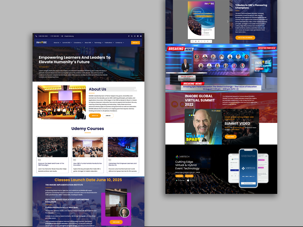 In4obe Website — screen 2