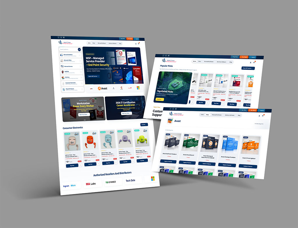 Shop World IT Website — screen 2