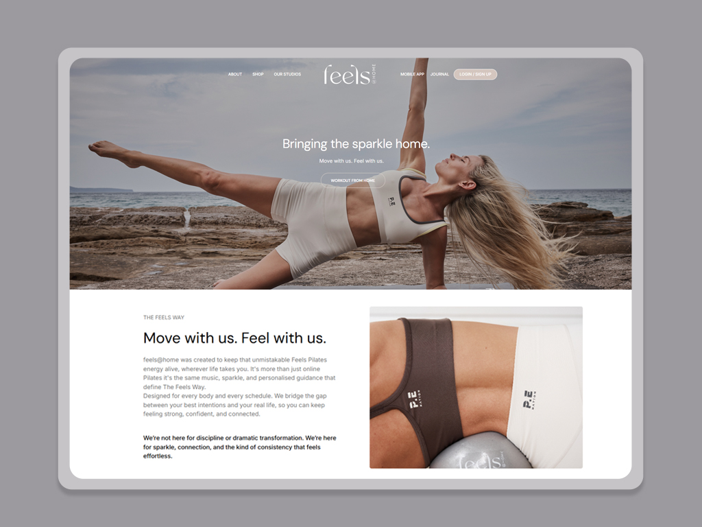 Feels at Home Website — screen 2