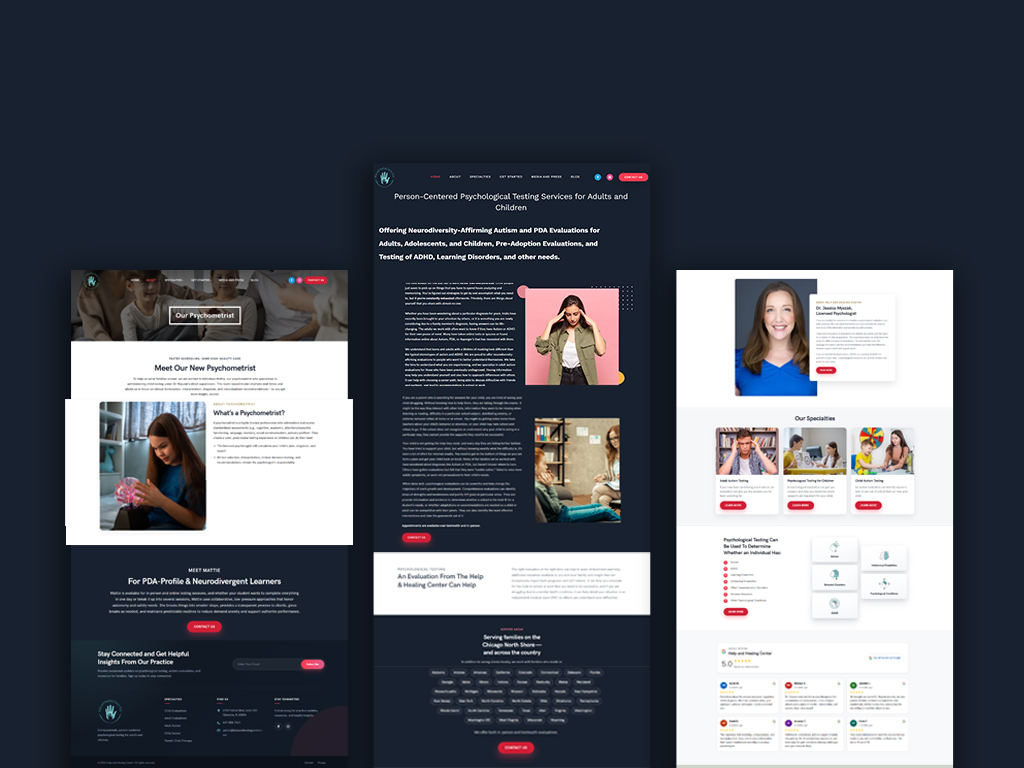Help and Healing Website — screen 2