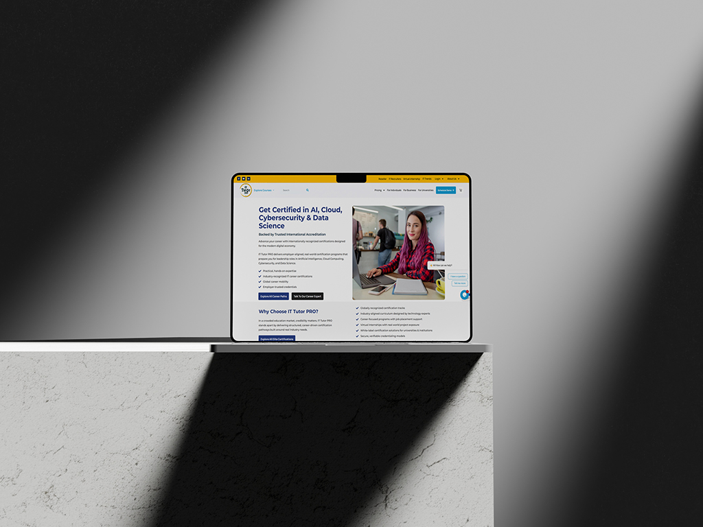IT Tutor Pro Website — screen 2