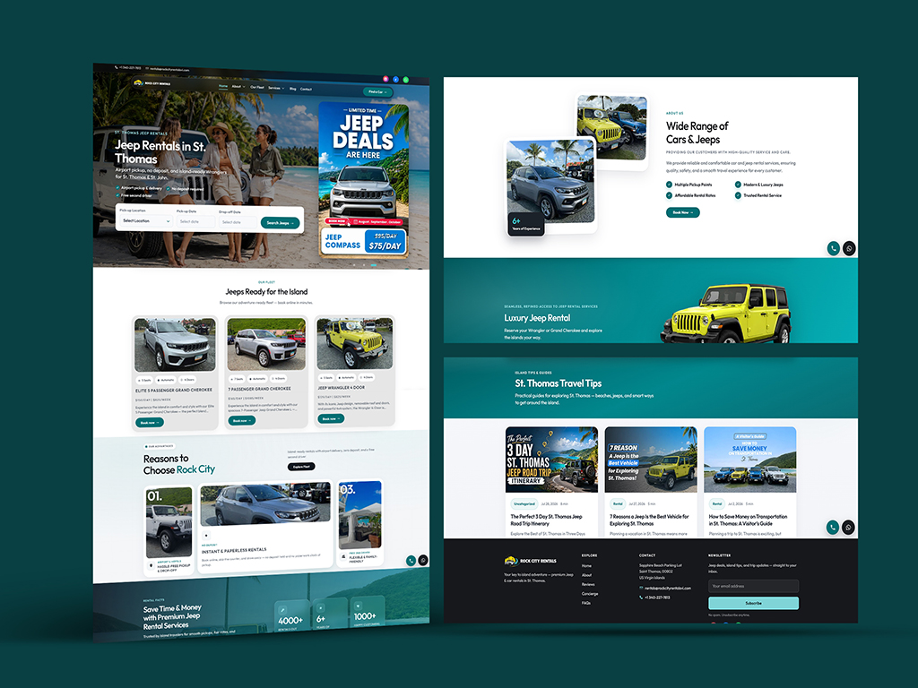 Rock City Rental Website — screen 3
