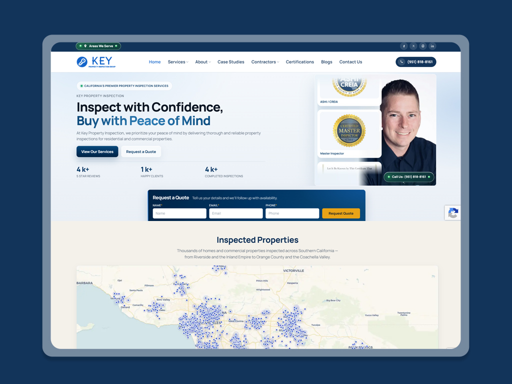 Key Property Inspection Website — screen 3