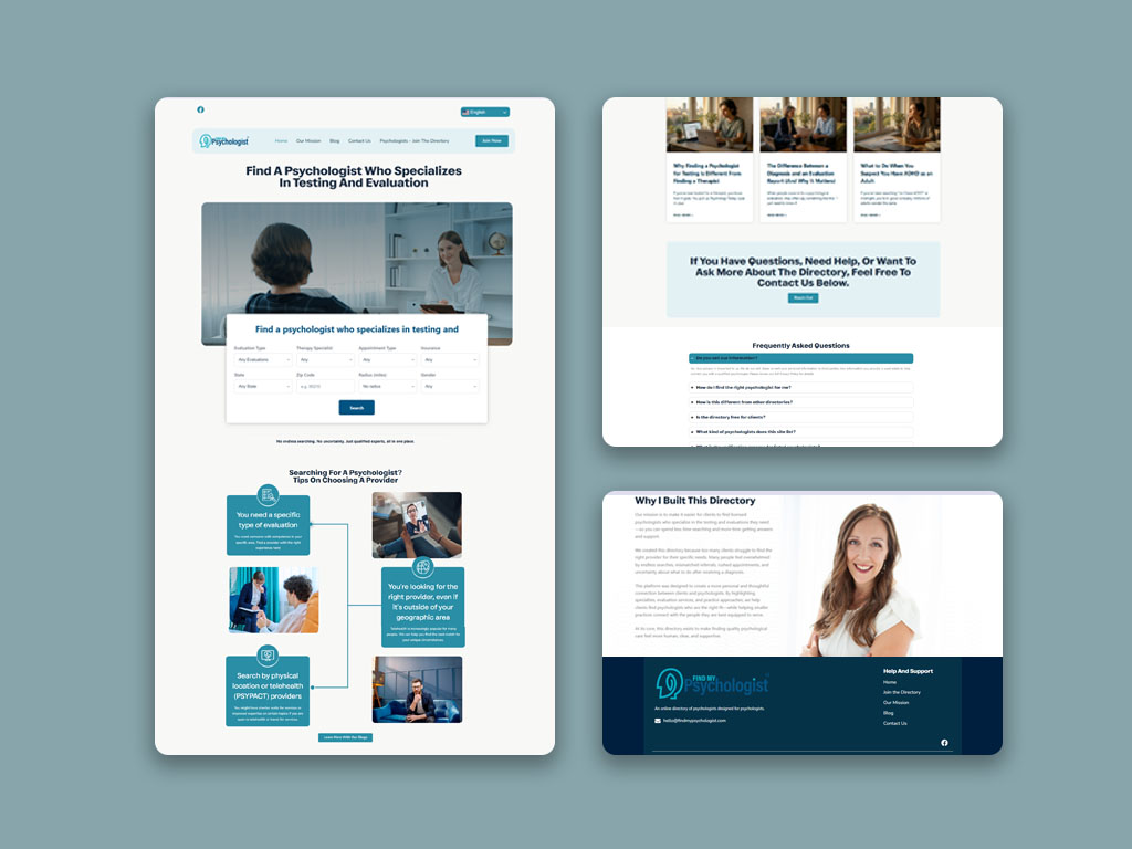 Find My Psychologist Website — screen 3