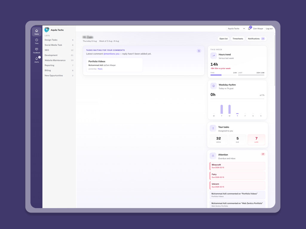 Hub Project Management Platform — screen 12