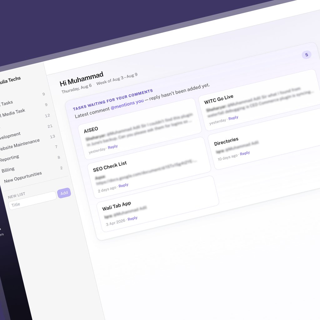 Hub Project Management Platform — screen 18