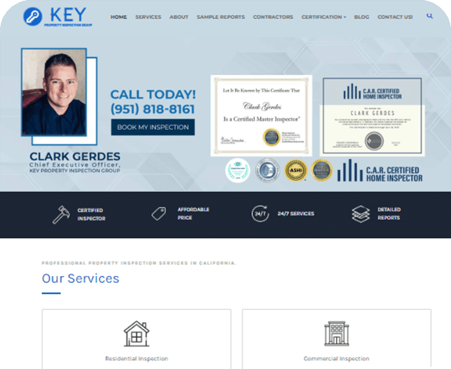 key property website management project from portfolio of madil developer
