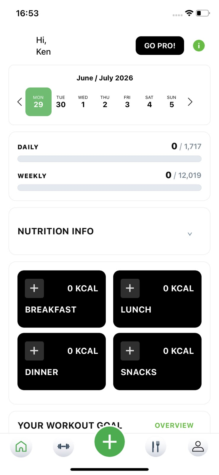 My Fit Spot onboarding